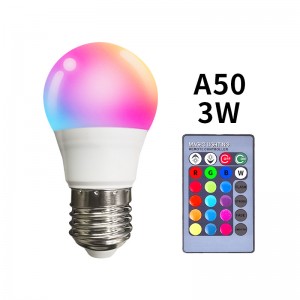 LED colorful bulb lamp with remote control