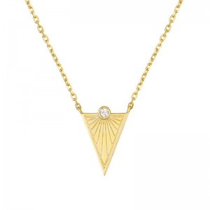 S925 Sterling Silver Triangle Necklace