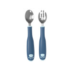 Training bendable fork spoon elbow stainless steel auxiliary Food Spoon Baby Children's tableware