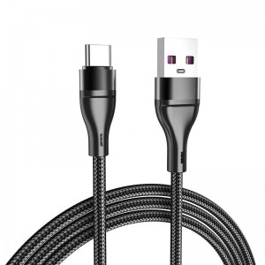 6A metal braided super fast charging data cable 66w100w type-C charging cable