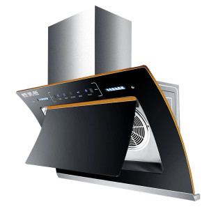 Household double motor automatic cleaning high suction range hood side suction range hood