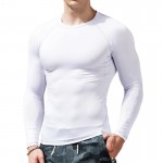 Round neck high elastic tight long sleeve T-shirt