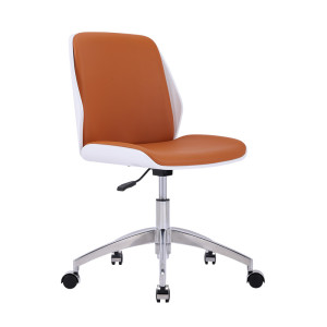 Modern simple curved wood armless ergonomic chair
