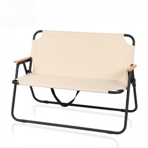Double camping folding chair