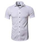 Men's shirt non ironing bamboo fiber solid color