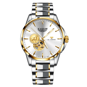 Kassaw 24K pure gold watch men's flywheel full automatic mechanical watch men's Watch