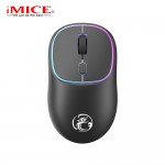 7-color light-emitting rechargeable Bluetooth dual-mode mute wireless mouse