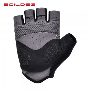 Bicycle short finger anti-skid shock absorption breathable riding gloves