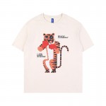 Street funny cartoon tiger print loose T-shirt