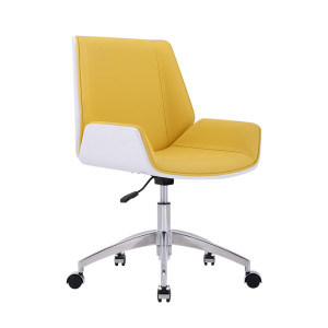 Simple leather solid wood conference chair ergonomics Office