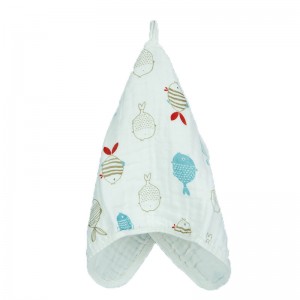 Washable gauze towel with clasp