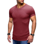 Summer men's sports fitness short sleeve T-shirt