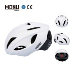 Outdoor cycling equipment: bicycle helmet with safety tail light