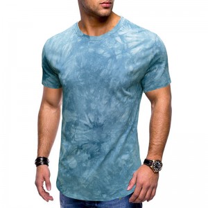 Hip hop tie dyed short sleeves