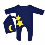 Newborn photography clothing star moon decorative knitted one-piece