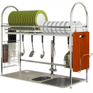 Single layer 76 long full set (with water tray) 304 stainless steel bowl rack