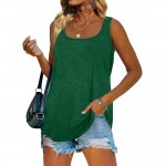 Sleeve square neck solid vest T-shirt