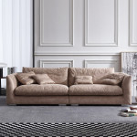 Four person 2.8m cloth sofa down latex fabric